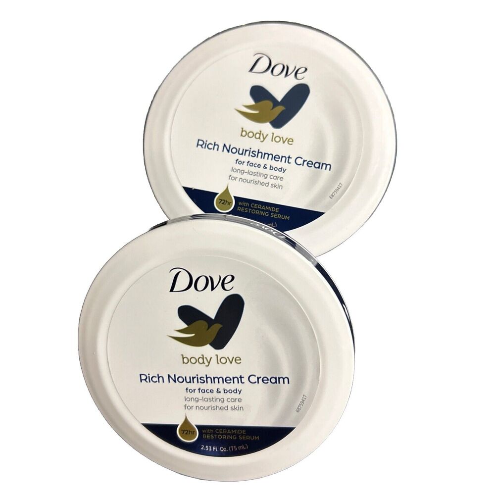 SET OF 2 Dove 72 Hour Intensive Cream Nourishing Care 75ml 2.53 fl oz‎